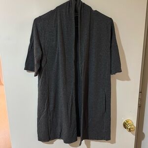 Eileen Fisher Short Sleeve Cardigan gray XS